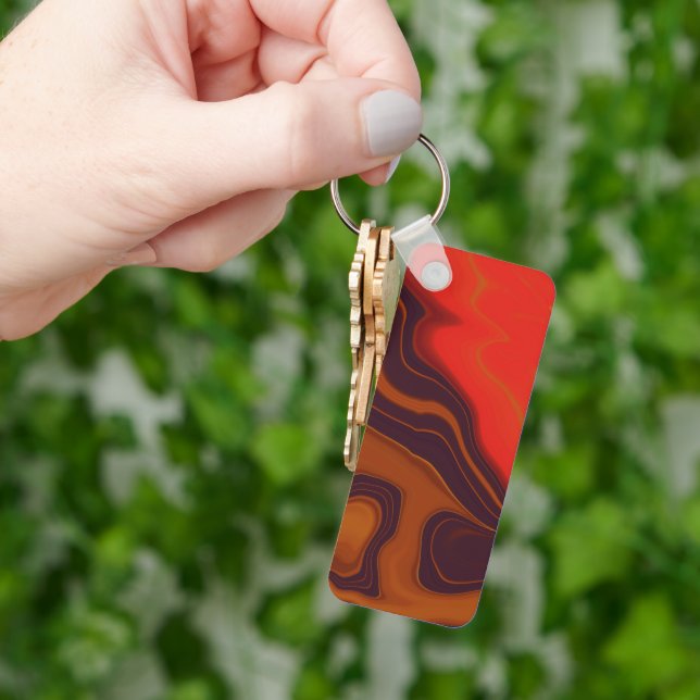 brown key ring (Hand)