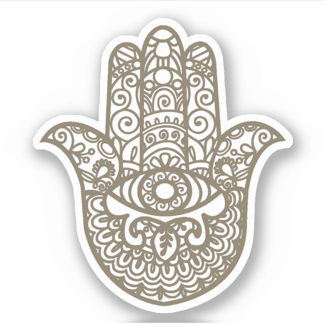 Brown Khamsa Hand Good luck (Front)