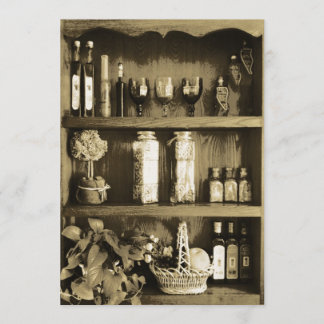 Brown Kitchen Closet Bridal Shower Invitation