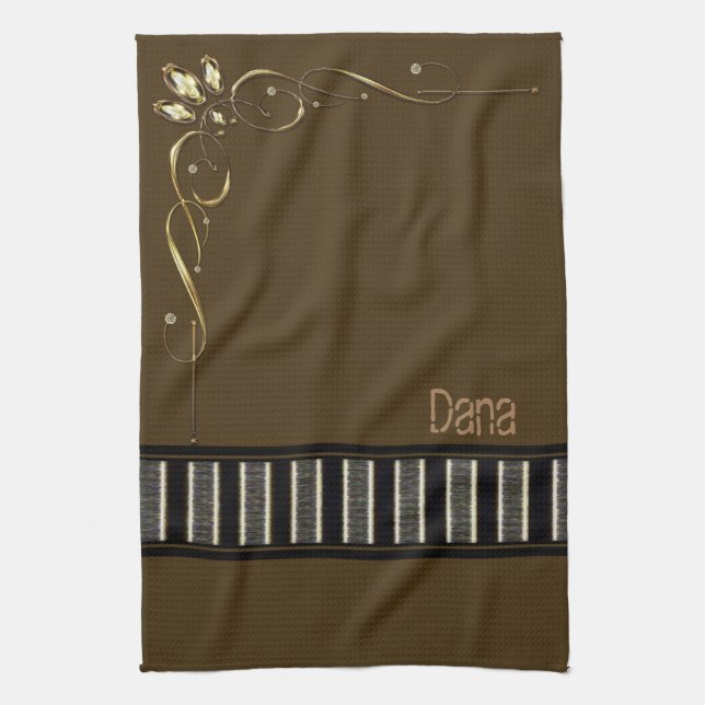 Brown Kitchen Hand Towel (Vertical)