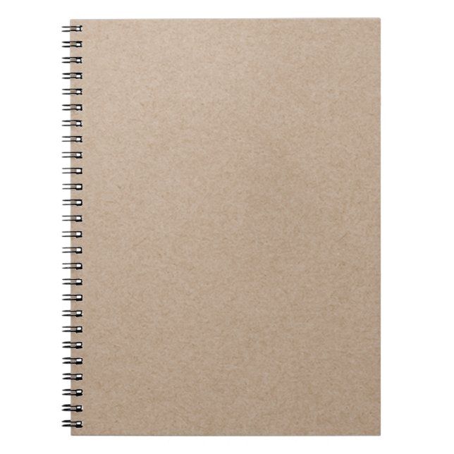 Brown Kraft Paper Background Printed Notebook (Front)