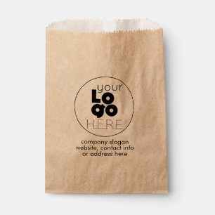 Brown Kraft Paper Favour Bags with Company Logo