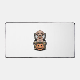 Brown Lab Dog Halloween Spooky Desk Mat