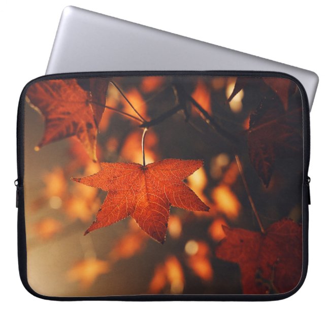 BROWN LEAFED PLANTS LAPTOP SLEEVE (Front)