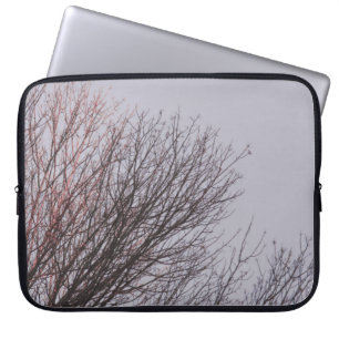 BROWN LEAFLESS TREE UNDER WHITE SKY LAPTOP SLEEVE