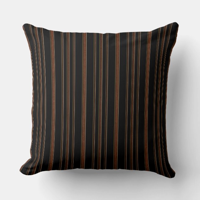 Brown Leather And Black Cushion (Front)