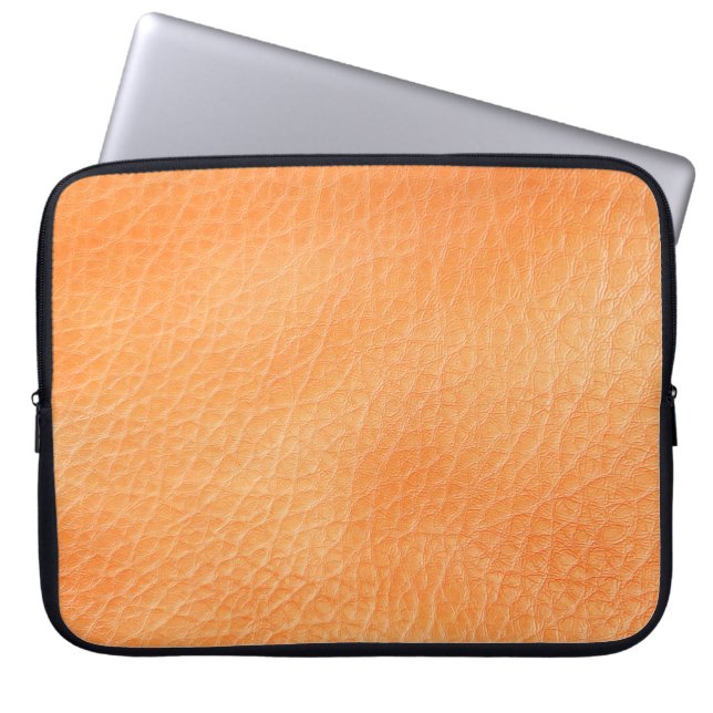  Brown leather background. abstract, accessories,  Laptop Sleeve (Front)
