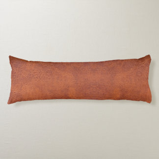 Brown leather body cushion
