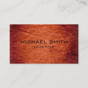 Brown Leather Business Card
