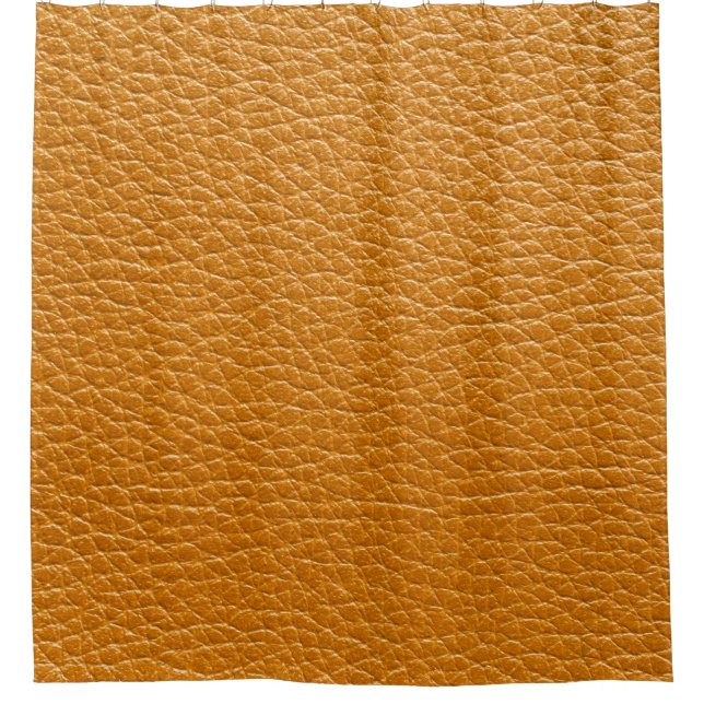 Brown Leather, Closeup Texture Background. Shower Curtain (Front)