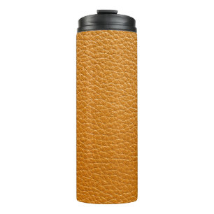 Brown Leather, Closeup Texture Background. Thermal Tumbler