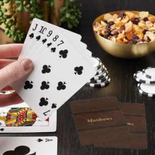 Brown Leather Design Playing Cards