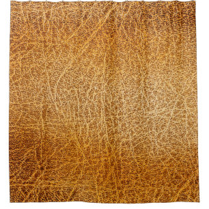 Brown Leather: Detailed Texture Closeup Shower Curtain