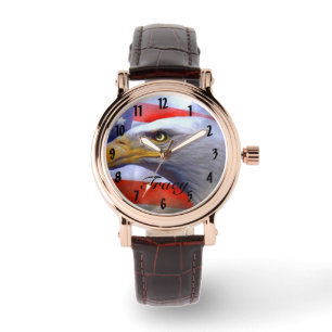 Brown leather Eagle Watch