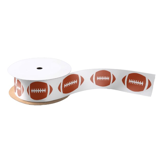 Brown Leather Football Ribbon for Football Players Satin Ribbon (Spool)