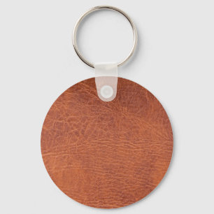 Brown leather key ring