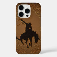Brown Leather Look Wild West Rustic Cowboy