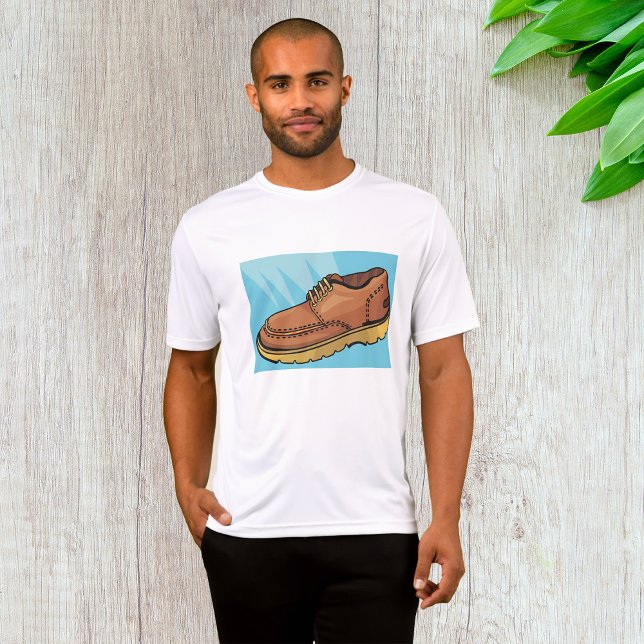 Brown Leather Shoe Retro Work Boot T-Shirt (Creator Uploaded)