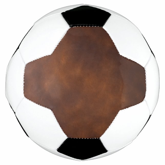 Brown Leather Soccer Ball – Classic & Timeless Des (Front)