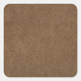 Brown leather square sticker