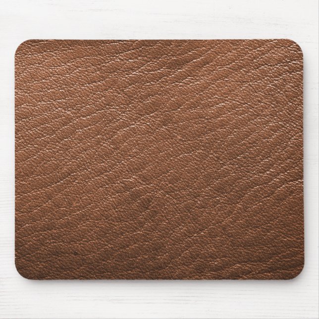 Brown Leather Suede Business Office Mouse Pad (Front)