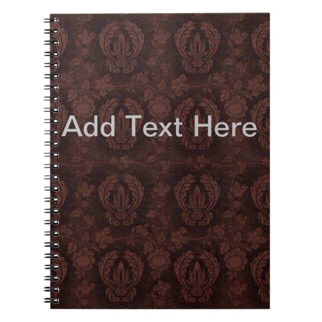 Brown Leather Text Notebook (Front)