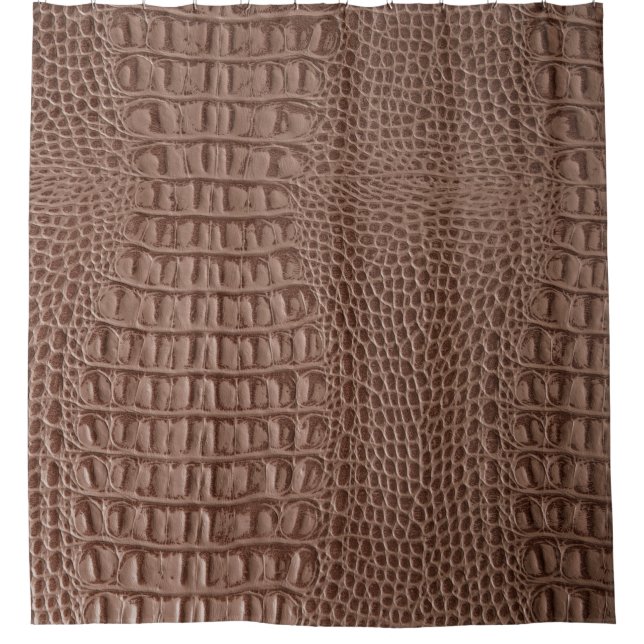 Brown leather texture background close up macroski shower curtain (Front)