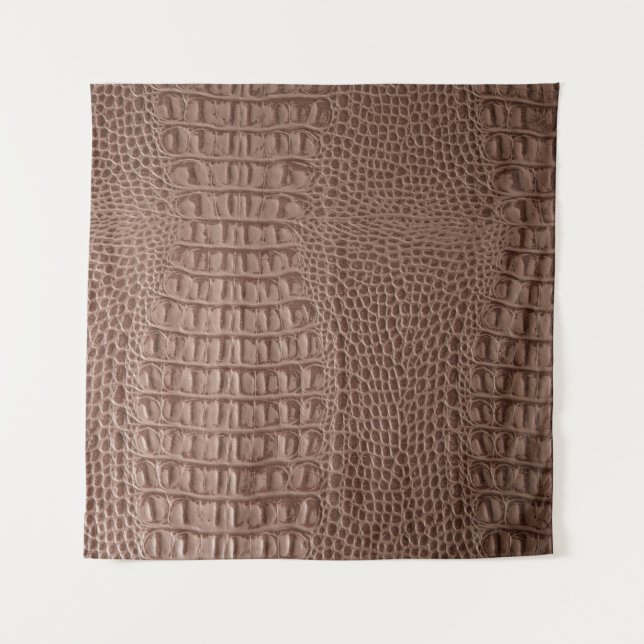 Brown leather texture background close up macroski tapestry (Front)