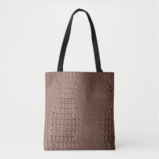 Brown leather texture background close up macroski tote bag (Front)