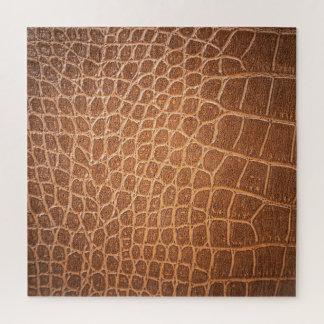 Brown Leather Texture, Background Use. Jigsaw Puzzle