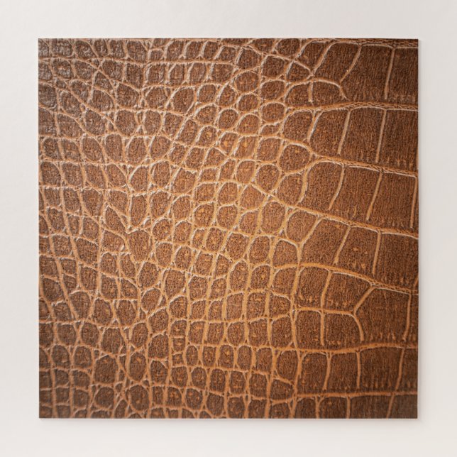 Brown Leather Texture, Background Use. Jigsaw Puzzle (Vertical)