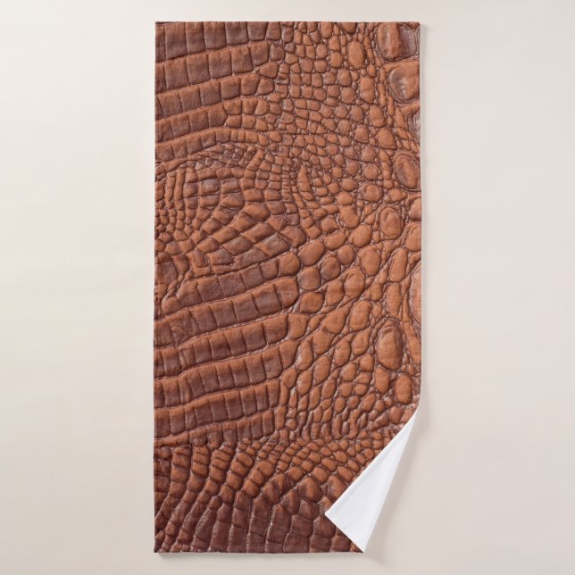Brown leather texture backgrounddesign,fond,abstra bath towel (Bath Towel)