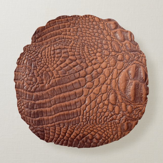 Brown leather texture backgrounddesign,fond,abstra round cushion (Front)