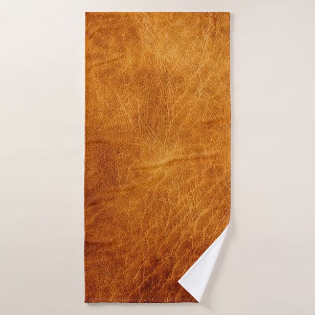 Brown leather texture bath towel (Bath Towel)