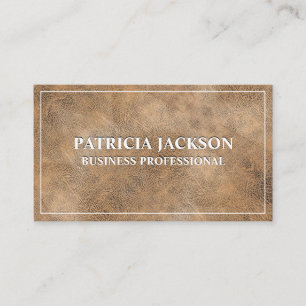 Brown Leather Texture Business Card