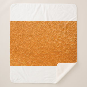 Brown leather texture closeup sherpa blanket