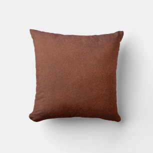 Brown leather texture cushion