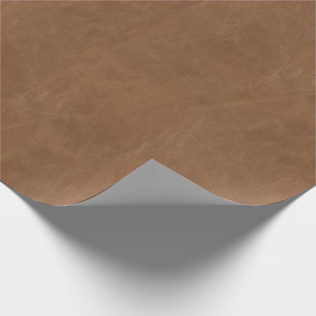 Brown Leather Texture Decoupage Wrapping Paper (Corner)