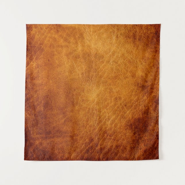Brown leather texture tapestry (Front)
