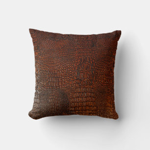Brown leather textureleather,abstract,antique, ,ba cushion