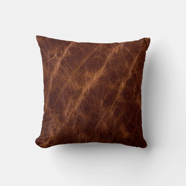 Brown leather textureleather,texture,abstract,acce cushion (Front)