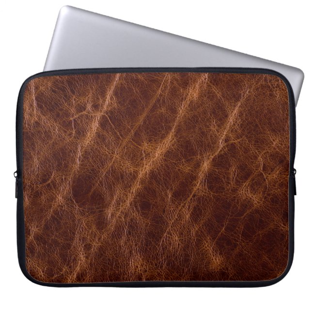 Brown leather textureleather,texture,abstract,acce laptop sleeve (Front)