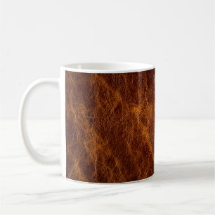 Brown leather textureleather,texture,background,ar coffee mug