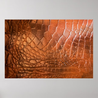 Brown leather with a pattern in the form of a scal poster