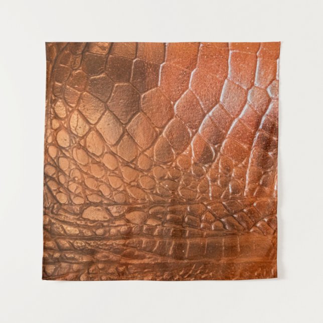 Brown leather with a pattern in the form of a scal tapestry (Front)