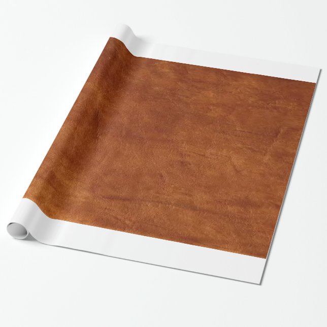 Brown Leather Wrapping Paper (Unrolled)