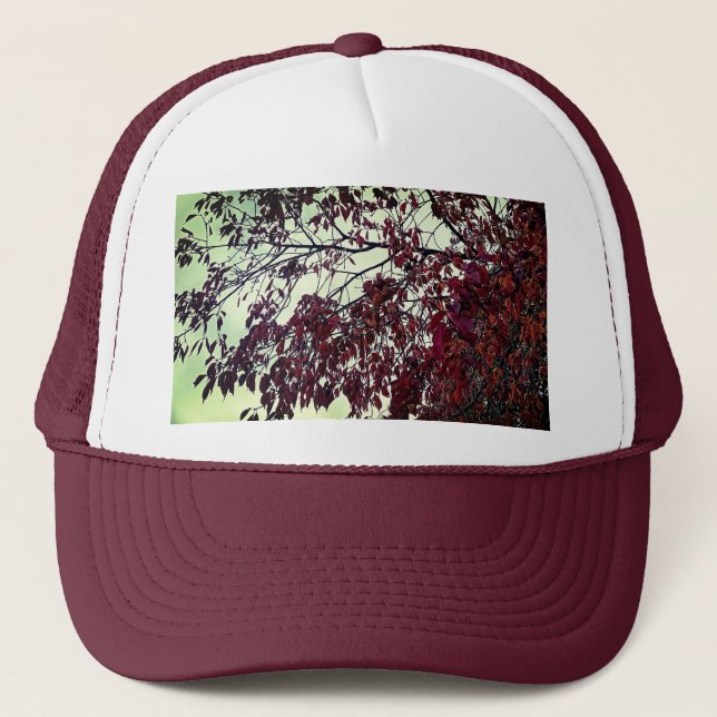 Brown leaves trucker hat (Front)