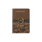 Brown Leopard Animal Print - Monogram