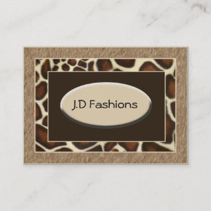 brown leopard print Chic Business Cards