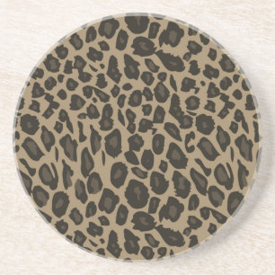 Brown Leopard Print Coaster